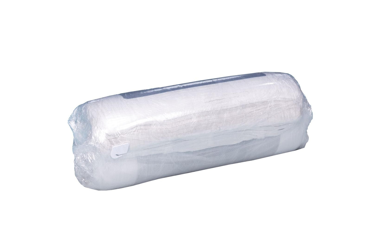 White Teddy Sofa Bed compressed and rolled for shipping