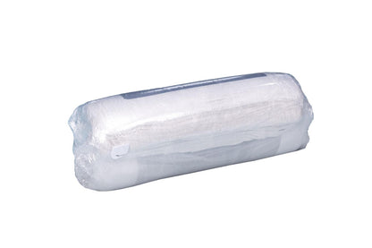 White Teddy Sofa Bed compressed and rolled for shipping