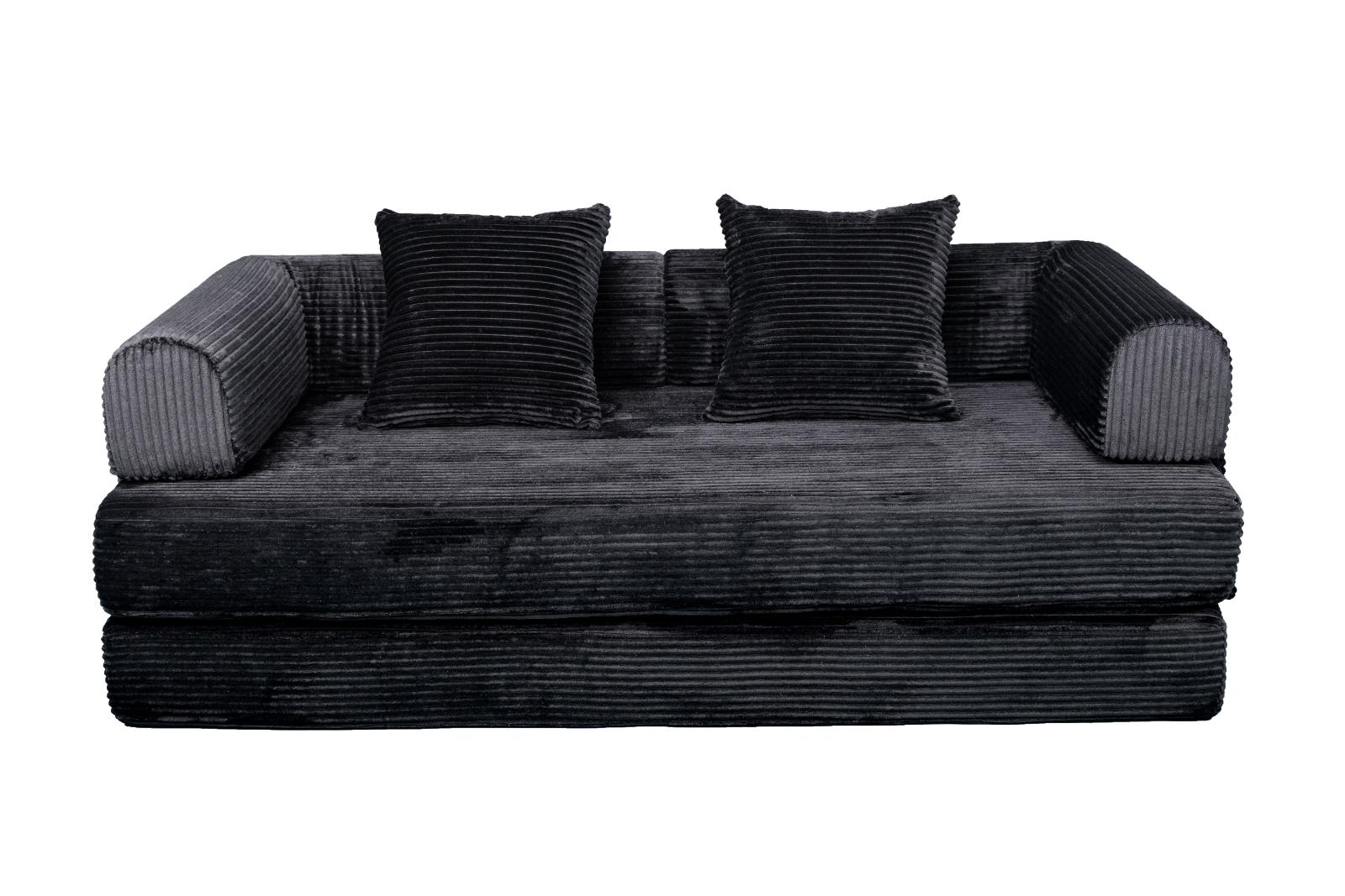 Black Teddy Sofa Bed in sofa mode