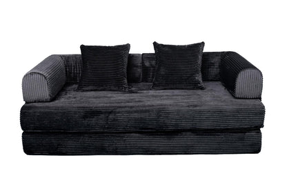 Black Teddy Sofa Bed in sofa mode