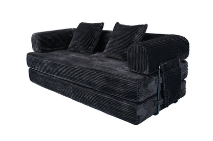 Black Teddy Sofa Bed in sofa mode