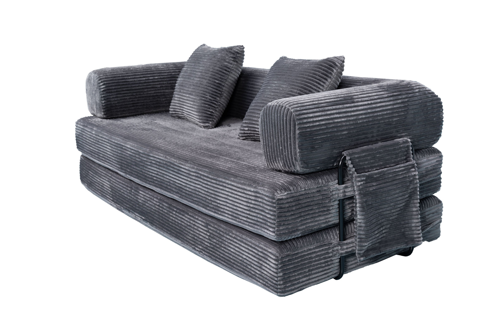 Gray Teddy Sofa Bed in sofa mode