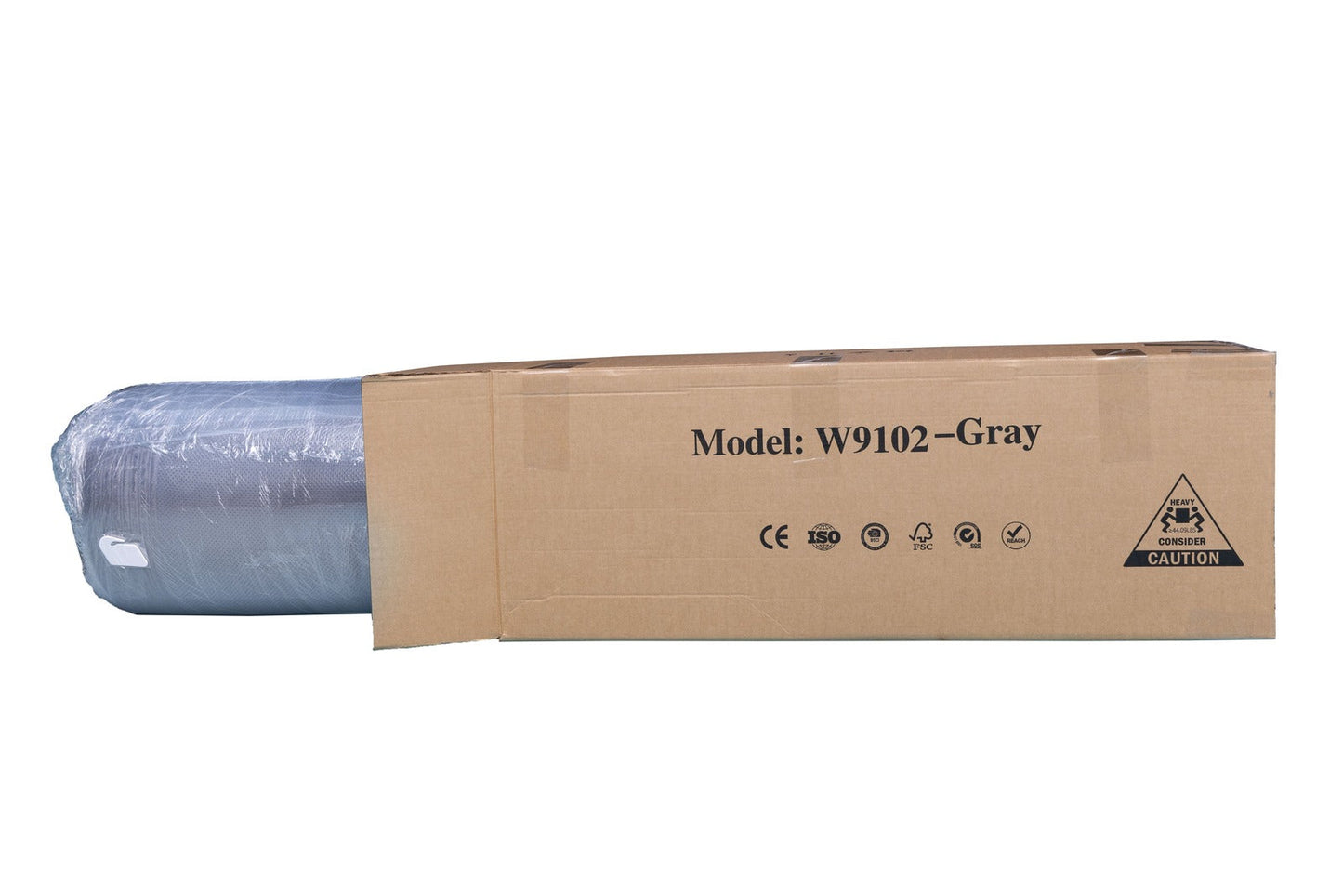 Gray Teddy Sofa Bed in its retail box